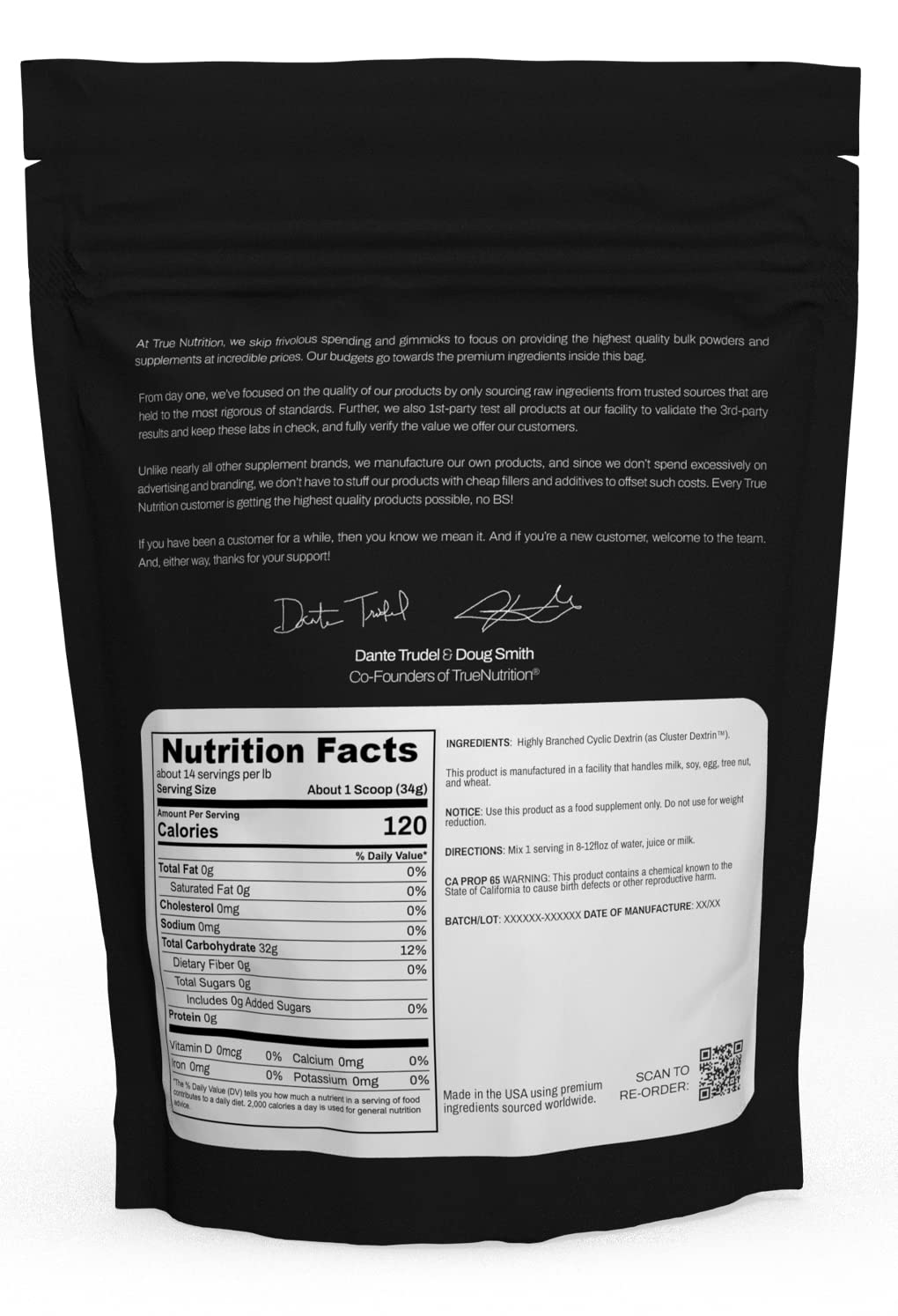 True Nutrition Hbcd scoop demonstrates convenient serving for steady post-workout energy.