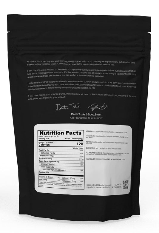 True Nutrition Hydrolyzed Caseinate powder mix for smooth intra-workout or post-workout shakes.