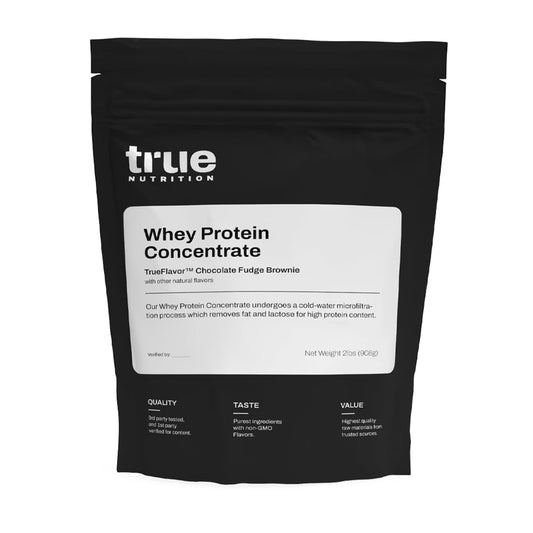 True Nutrition Whey Protein Concentrate packaging image highlights premium, clean nutrition for daily workouts.