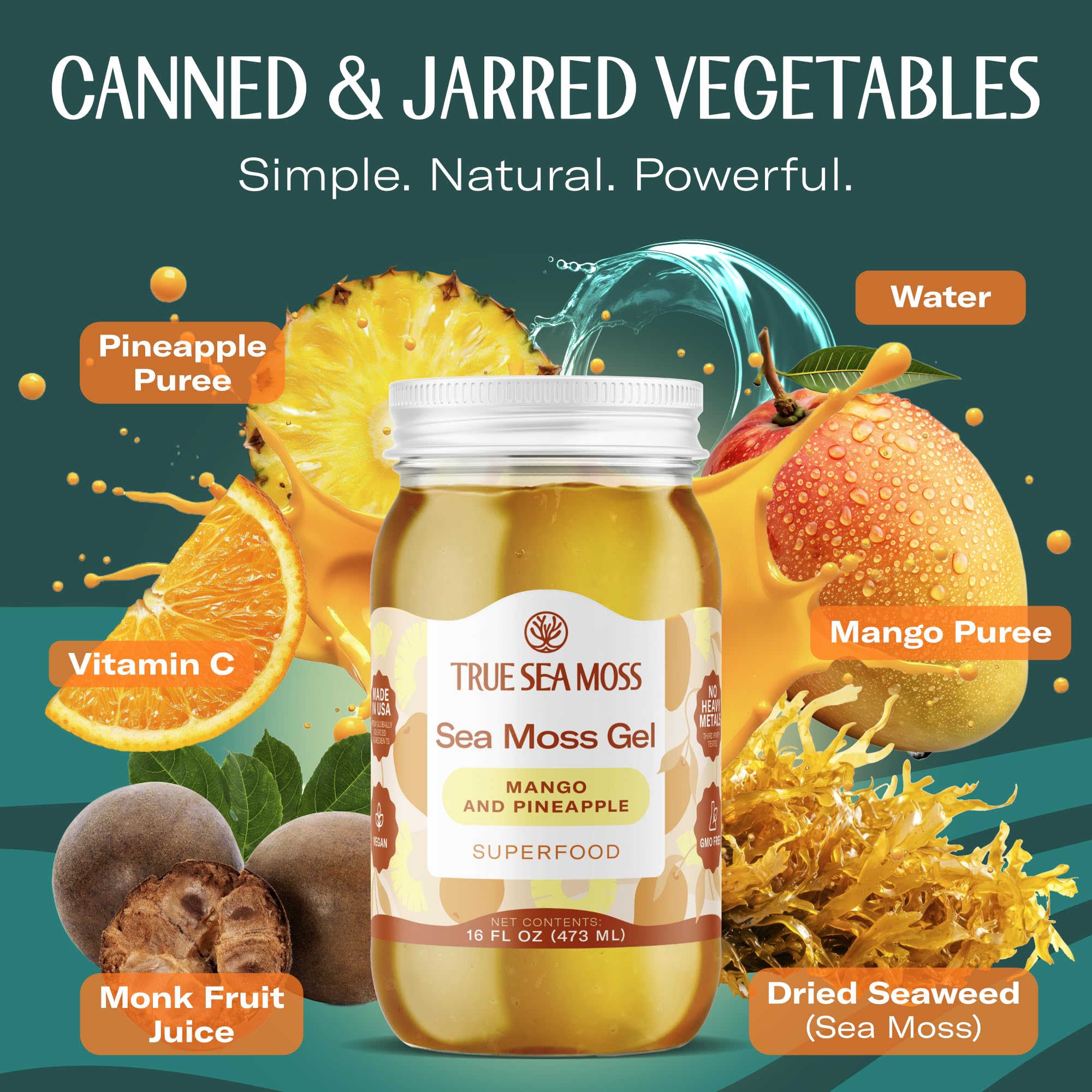 TrueSeaMoss sea moss gel jar opened to reveal texture