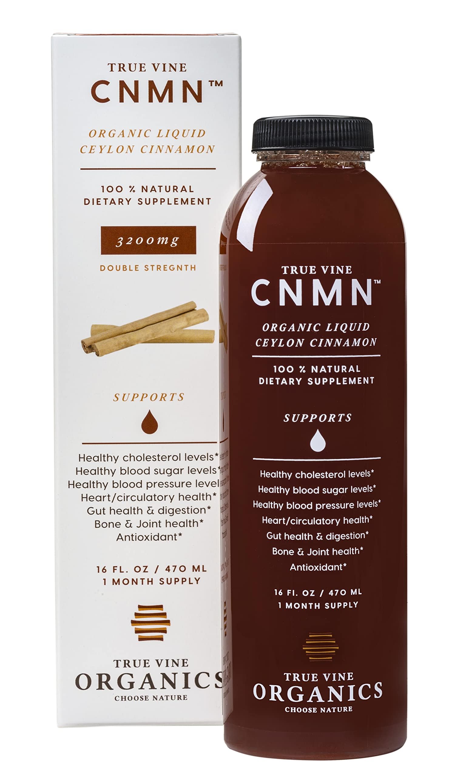True Vine organic certification seal signals no artificial ingredients.
