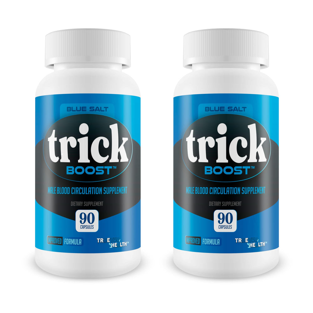 True You Health Blue Salt Trick Boost bottle supports healthy blood flow.