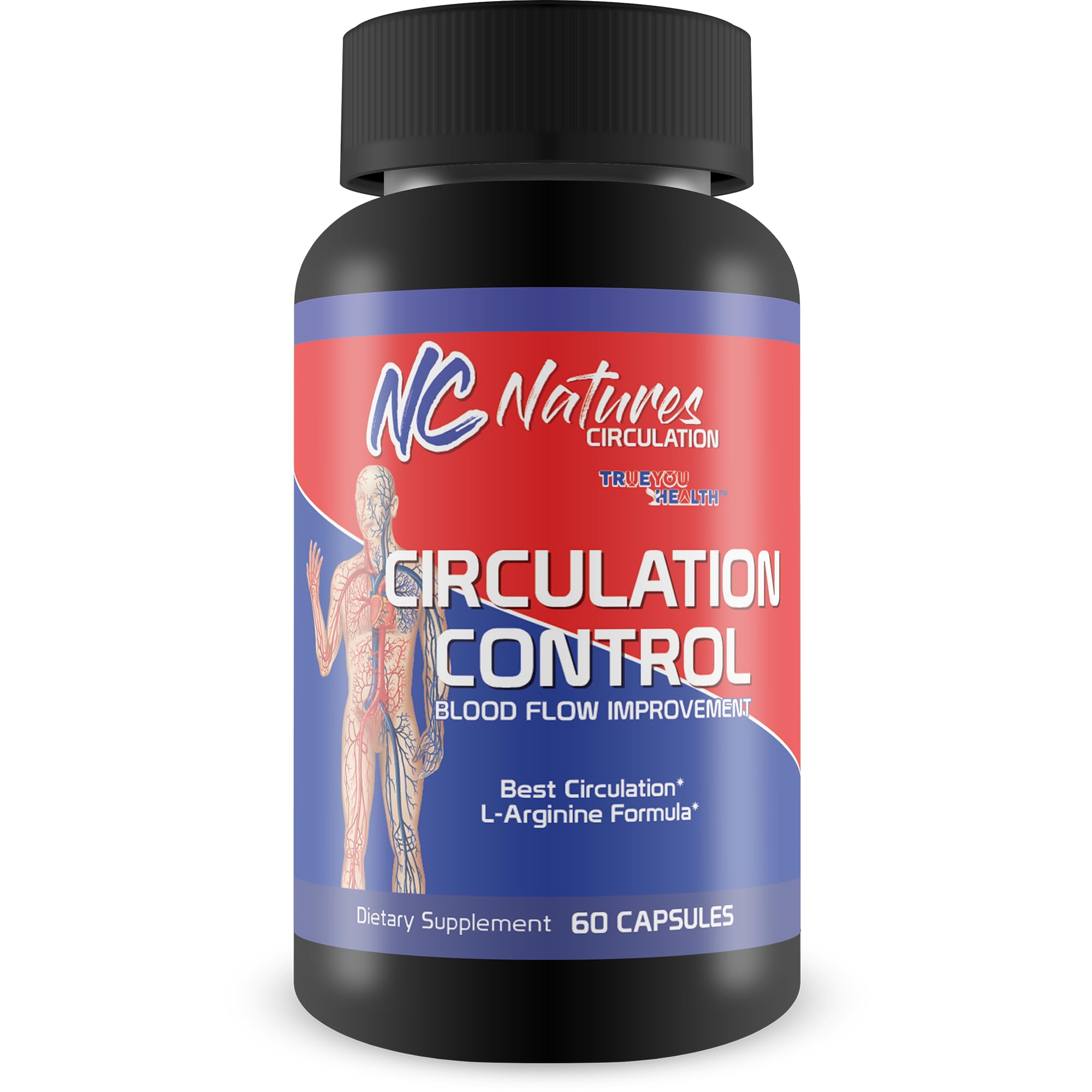 True You Health Circulation Control bottle front showing leg and body circulation support.
