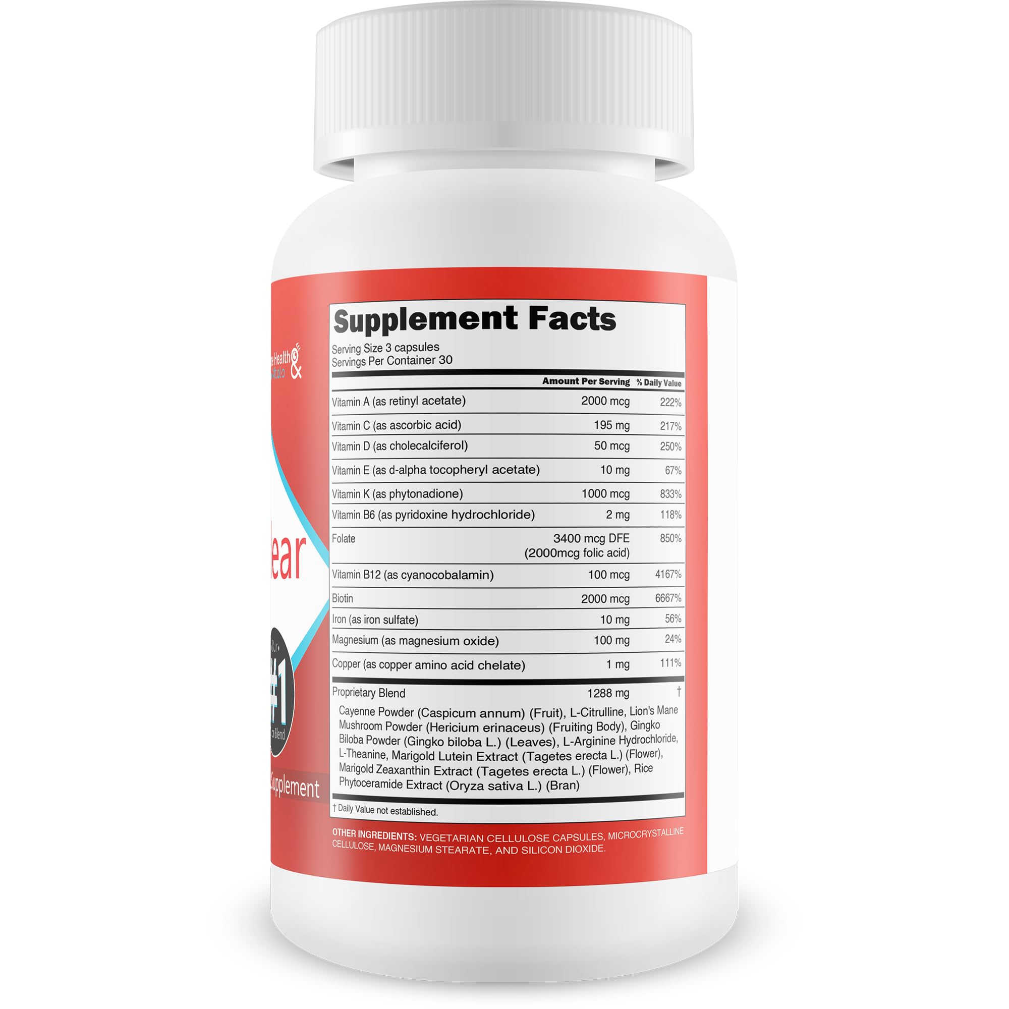 Pro VisiClear capsules close-up highlighting vitamin A for visual health.