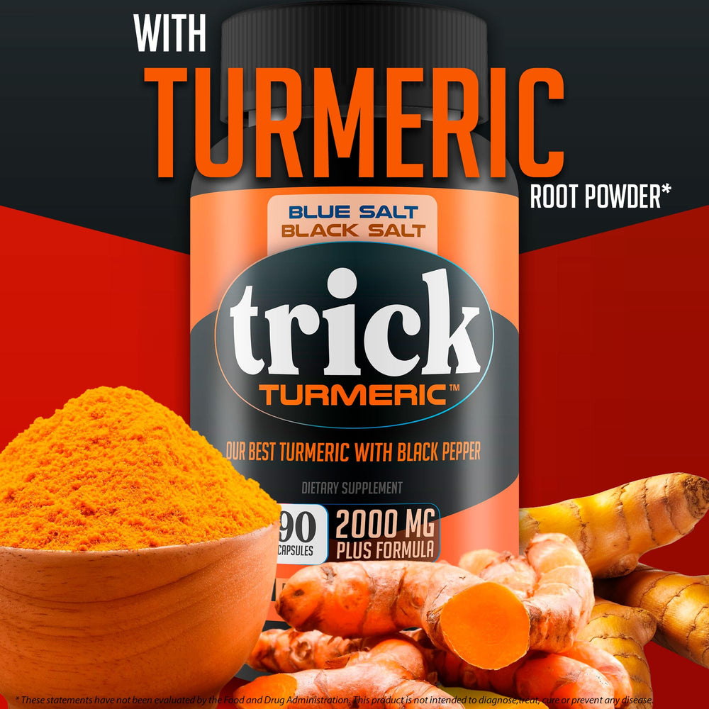 Black pepper graphic showing absorption support in True You Health Turmeric Trick Blue Salt for Men