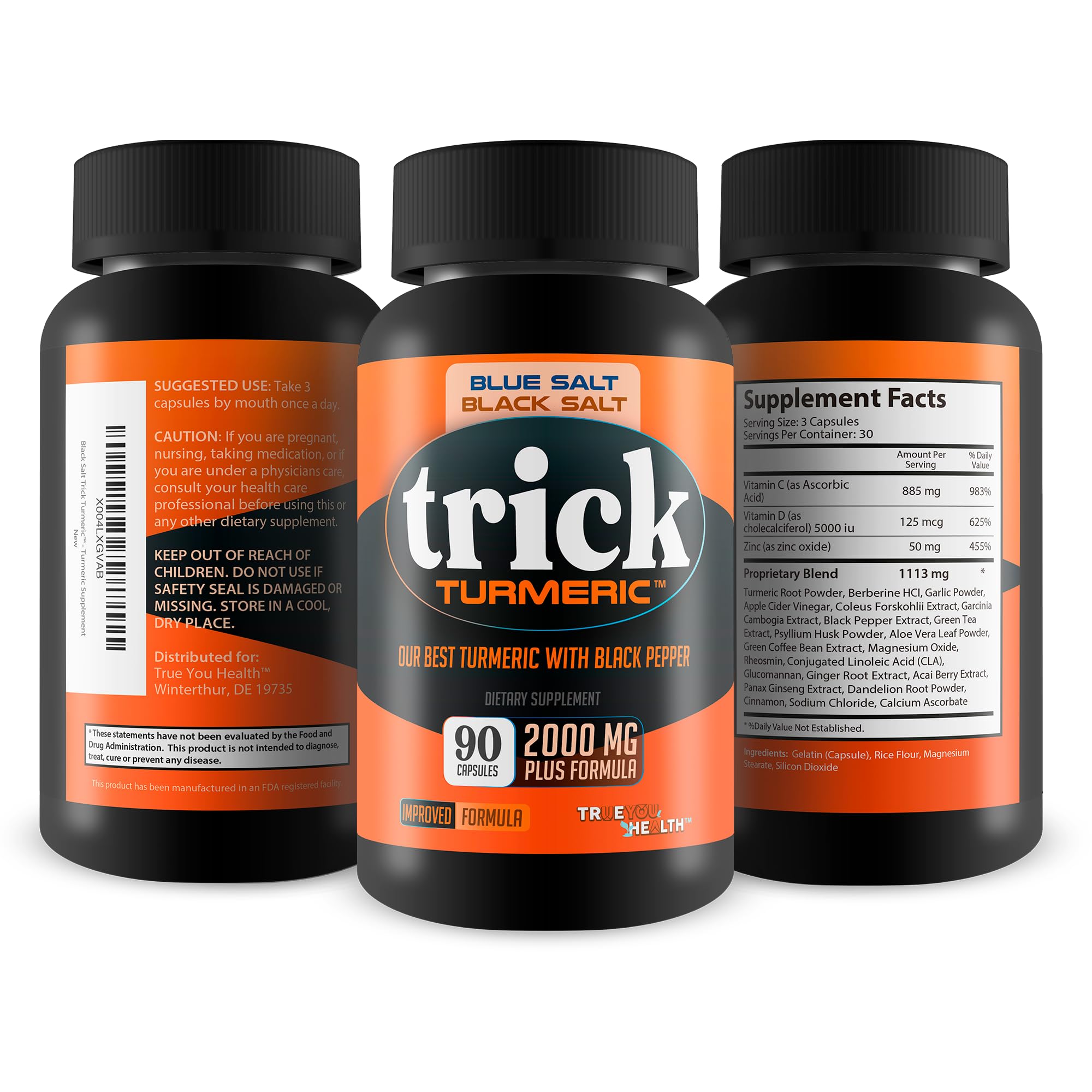 Ginger visual highlight in True You Health Turmeric Trick Blue Salt for Men