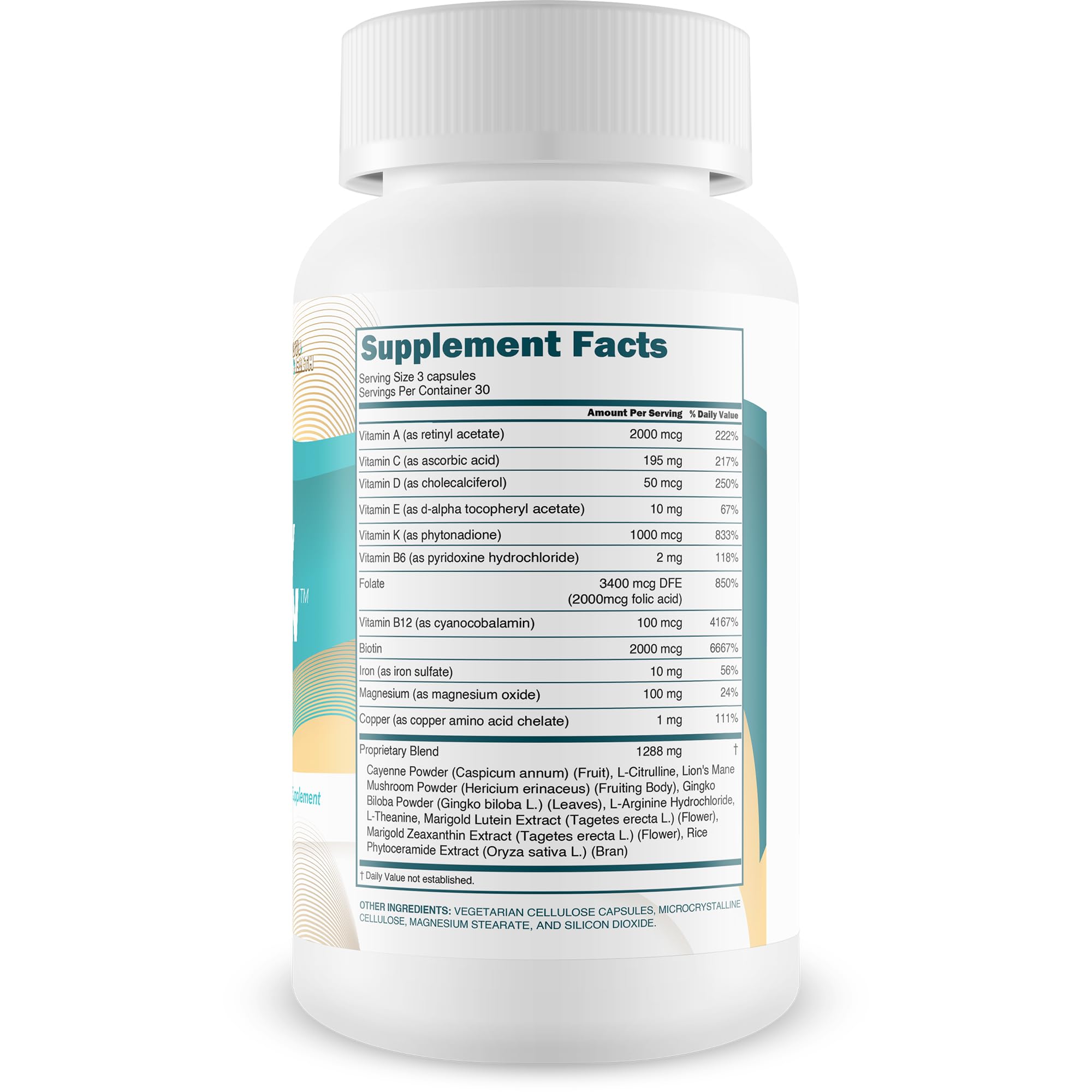 True You Health Yellow Vitamin capsules closeup for nerve support.