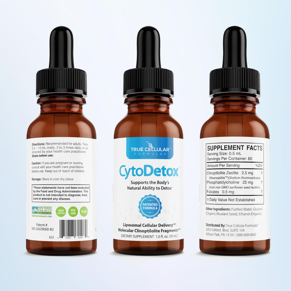 CytoDetox 1 oz bottle packaging ready for travel