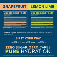 True Grace ElectroMag lemon lime sticks pack for refreshing hydration and clean electrolytes