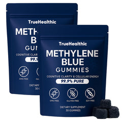 TRUEHEALTHIC Methylene Blue Gummies blue raspberry bottle for daily energy support