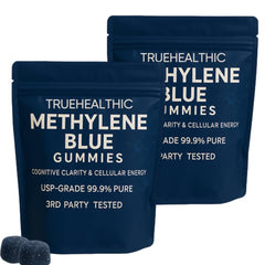 TRUEHEALTHIC Methylene Blue Gummies bottle offering convenient cognitive support