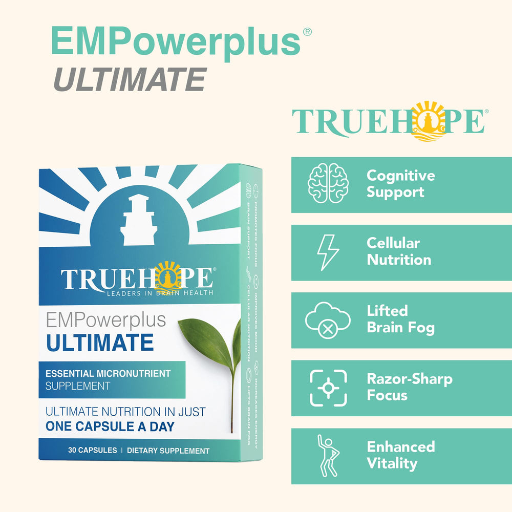 Pouring EMPowerplus Ultimate Strength bottle for easy daily use