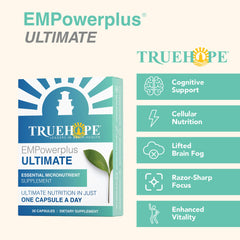 Pouring EMPowerplus Ultimate Strength bottle for easy daily use
