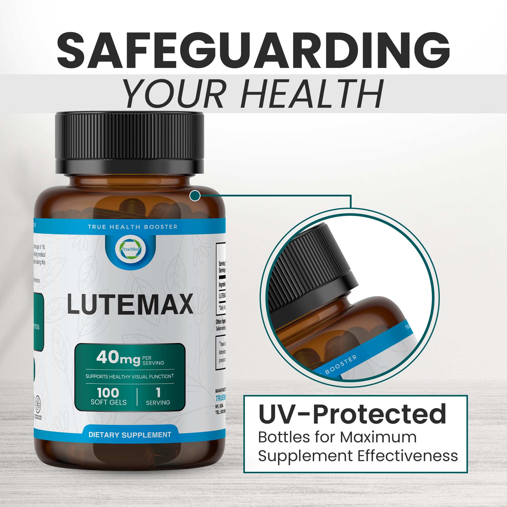 US-made facility symbol for TrueMed Lutemax production quality