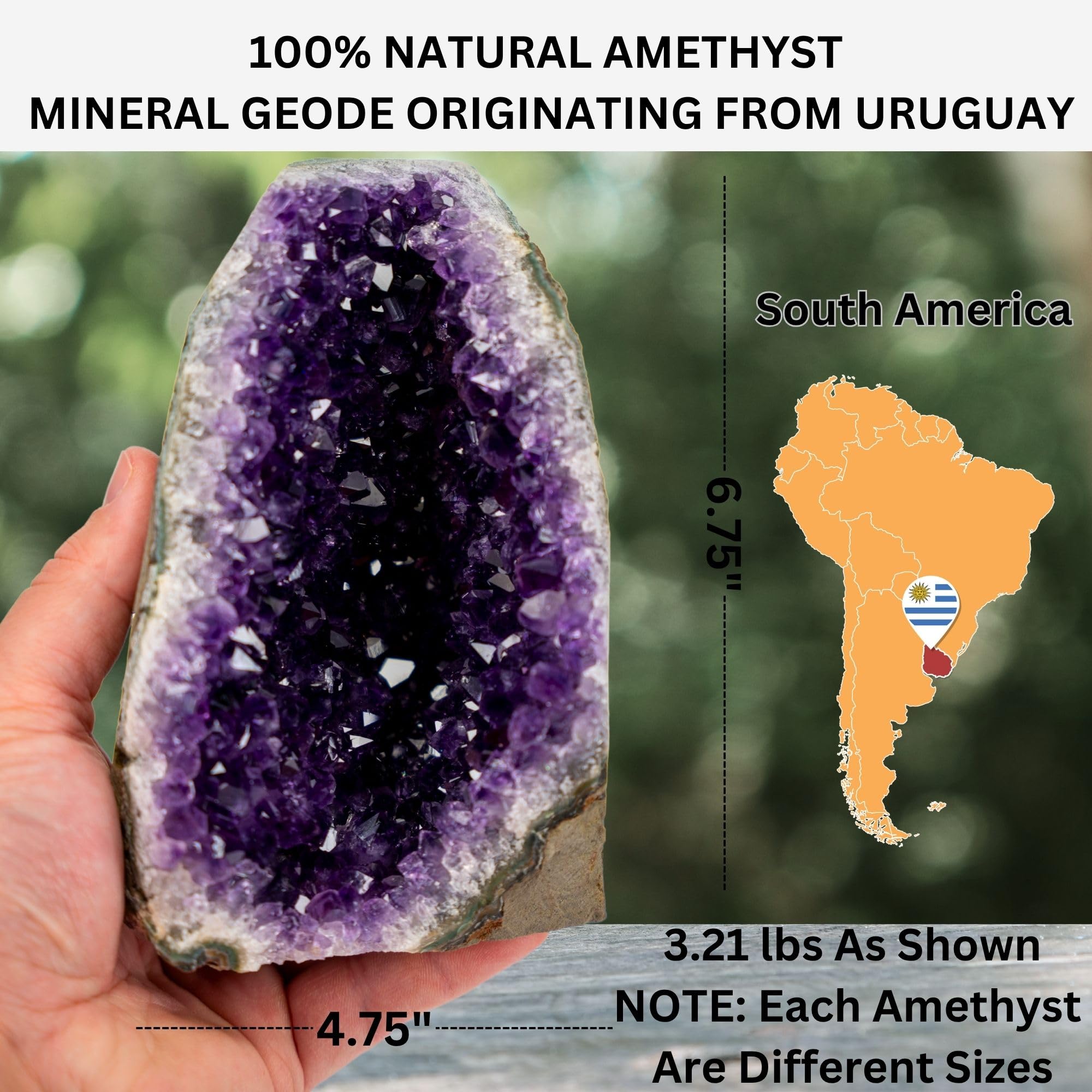 TruEnergy amethyst cluster detailed formation, a sparkling focal point that invites calm visual energy.
