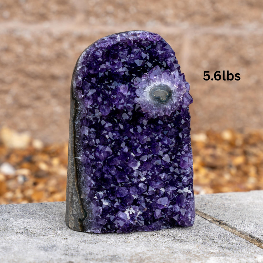TruEnergy amethyst cluster with rounded edge, ideal for bold shelf accents and meditation corners.