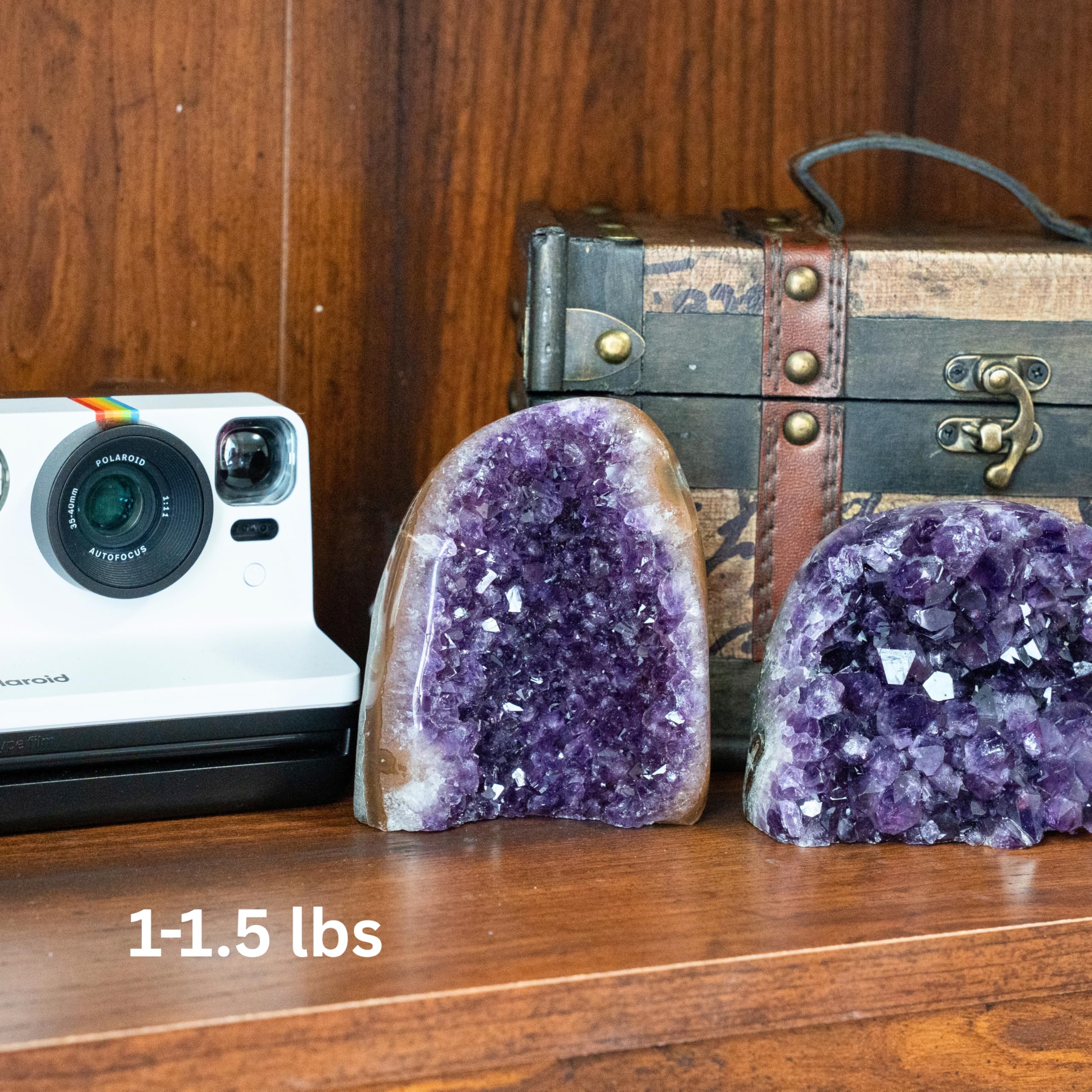 TruEnergy amethyst geode with rounded edge as centerpiece