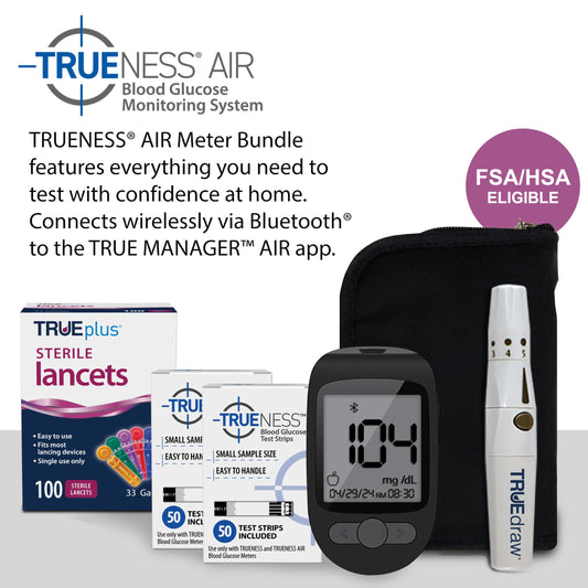 TRUENESS AIR device with a clear LCD for fast readings