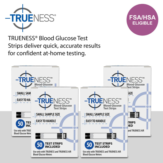 Close-up of TRUENESS strip dispensing for quick results