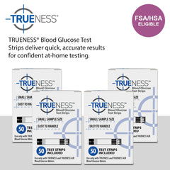 Close-up of TRUENESS strip dispensing for quick results