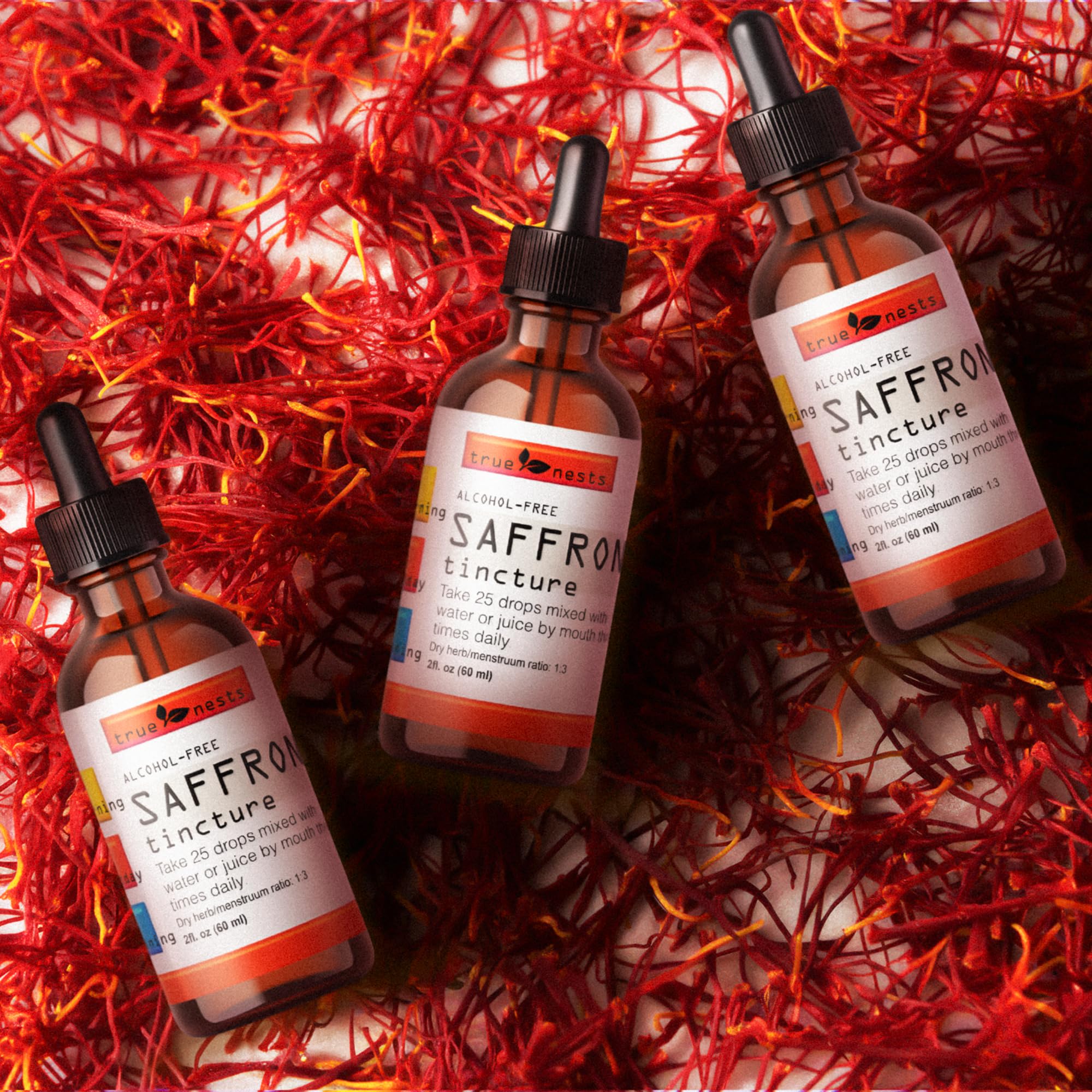 True Nests saffron tincture sustainably sourced from trusted growers