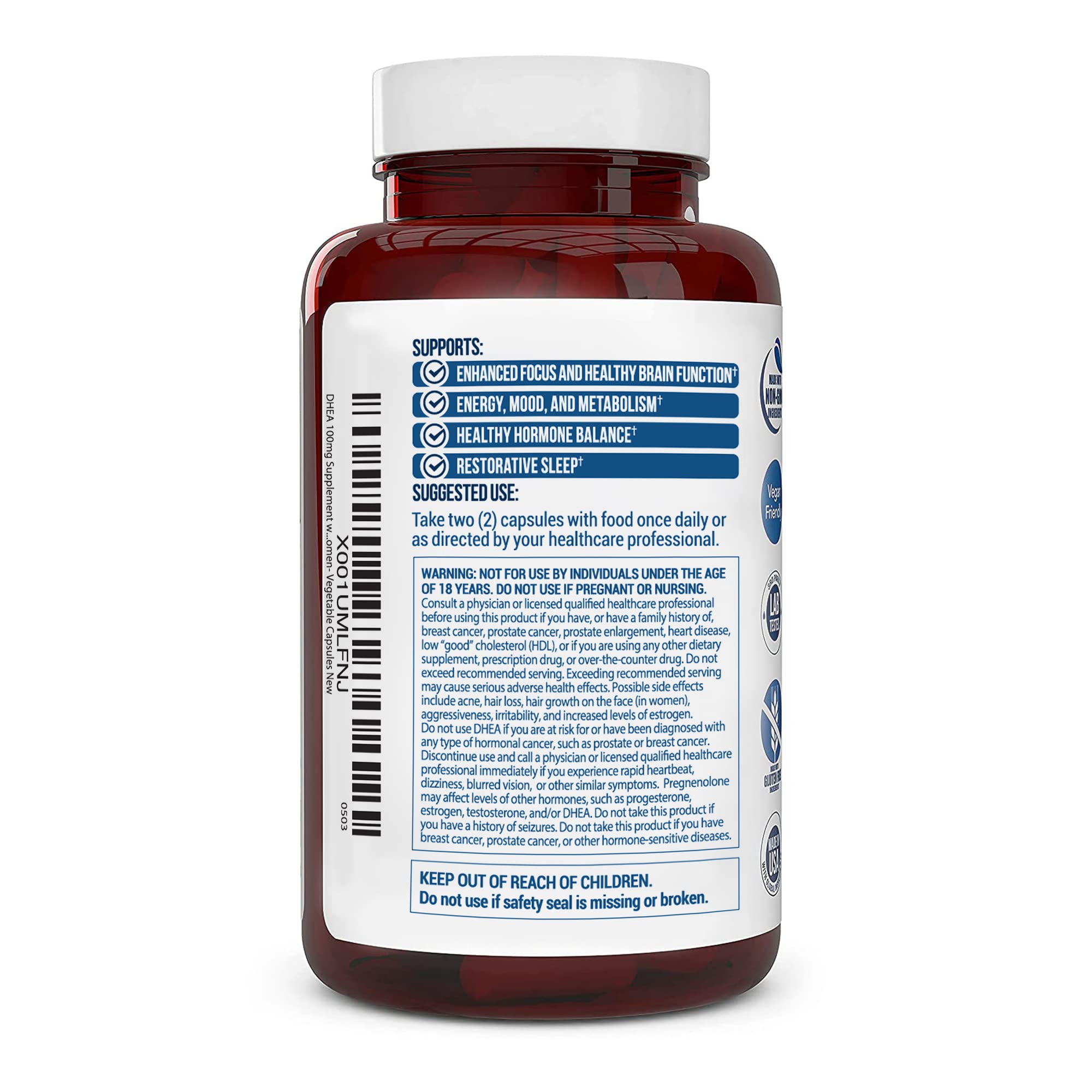 Truevantage DHEA daily pill reminder for routine use.
