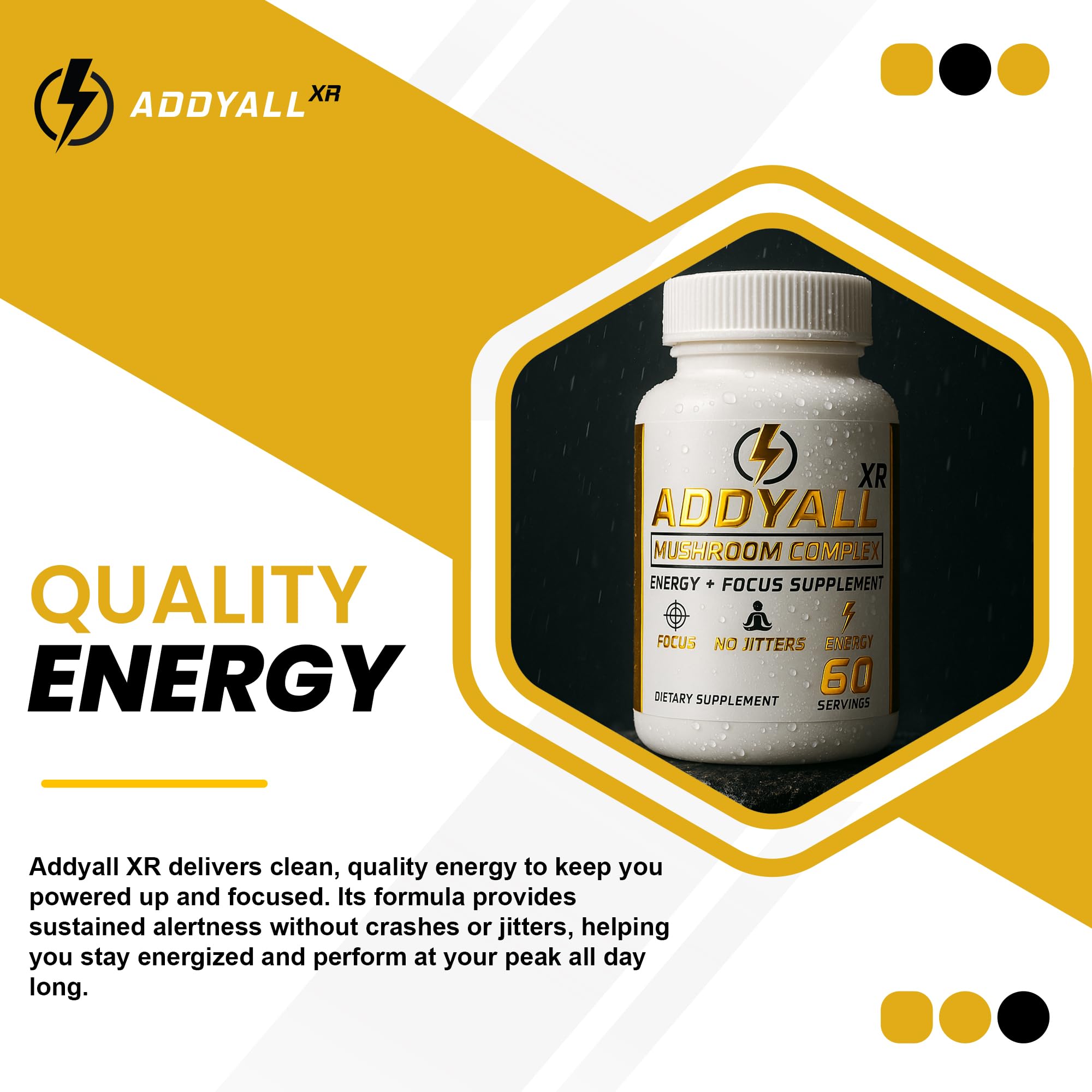 AddyAll XR capsules in blister pack for daily focus support.