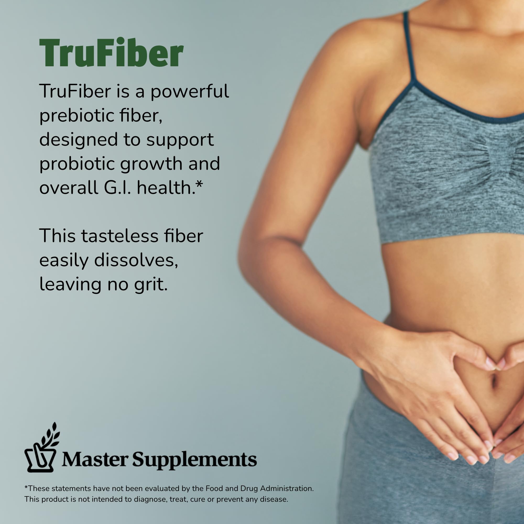 TruFiber dissolves clearly in water for convenient daily use.