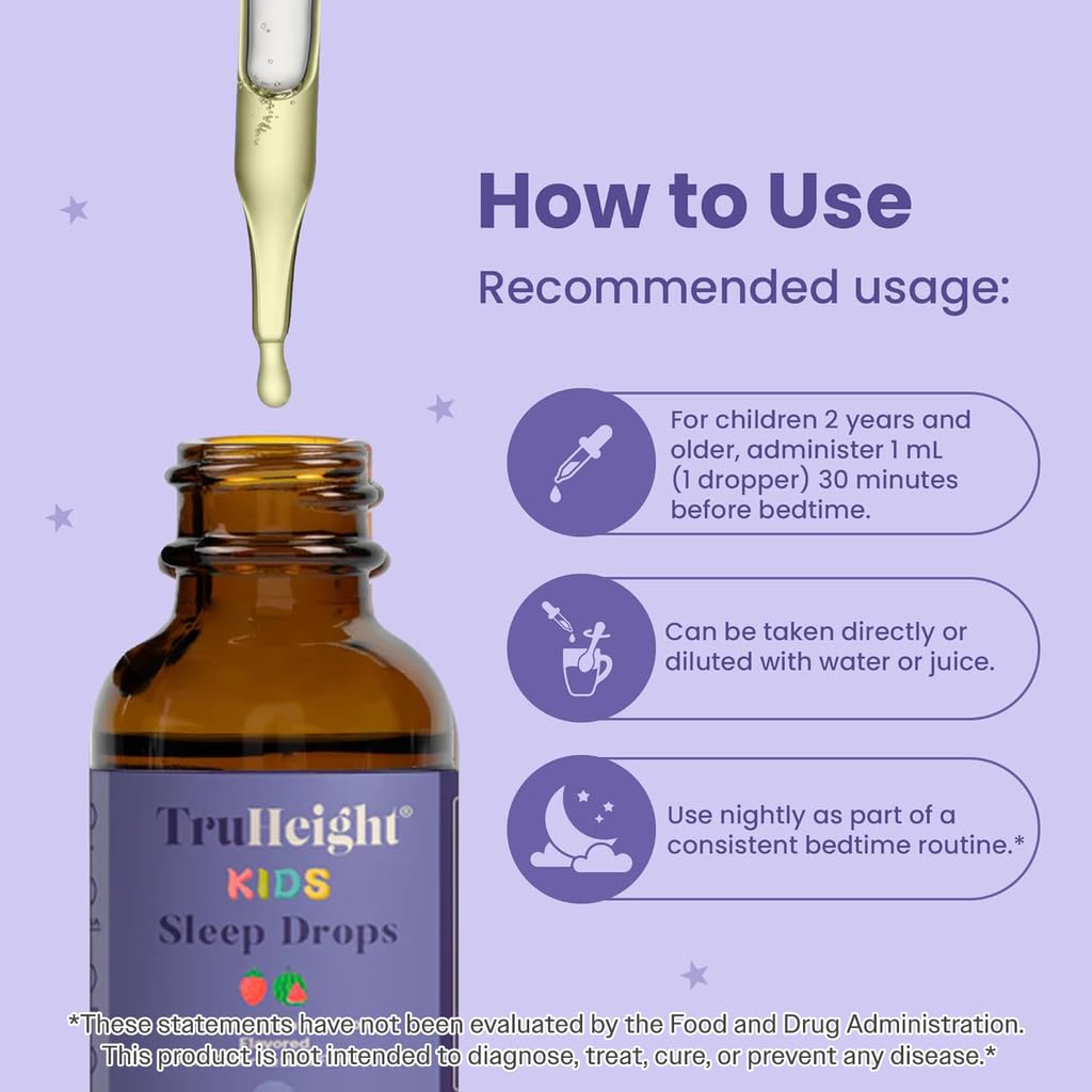 TruHeight elderberry and chamomile ingredients blend for gentle nights.
