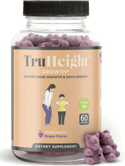 TruHeight Growth Gummies grape packaging shows a kid-friendly bottle for daily use.