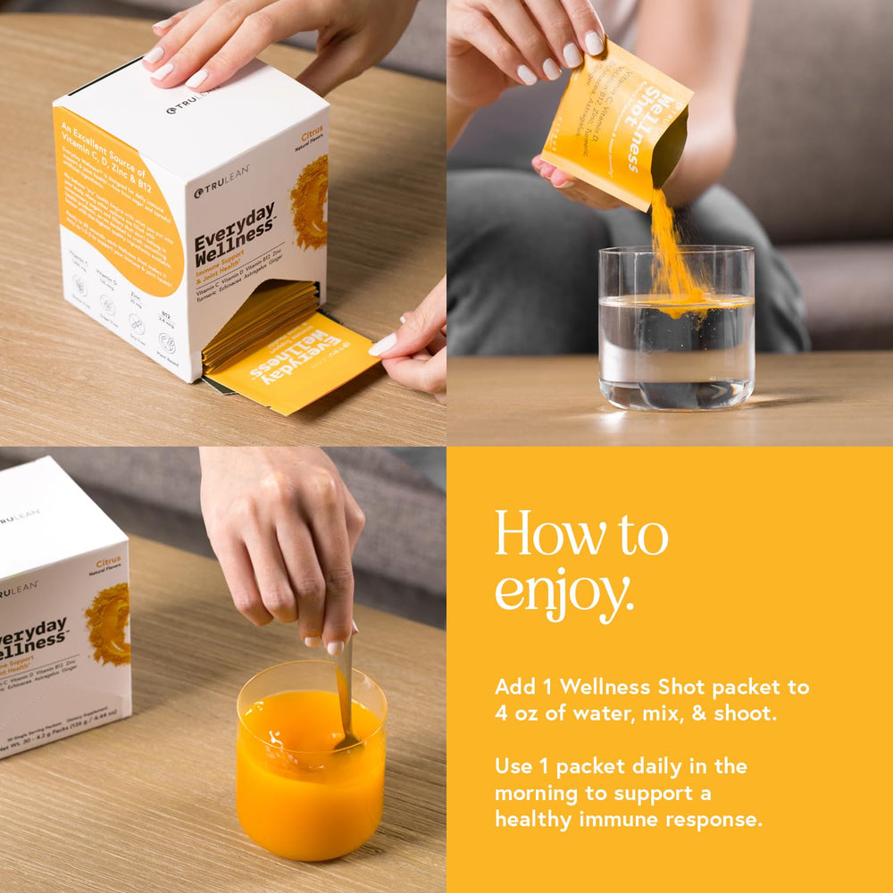 TRULEAN Everyday Wellness Shot Powder 30-pack citrus convenience for daily use.