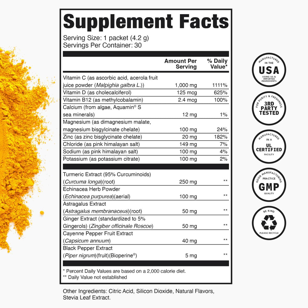 TRULEAN Everyday Wellness Shot Powder vitamin-c-1000mg boost for resilience.