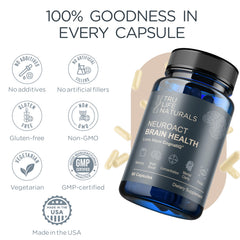 TRULIFE NATURALS NeuroACT Lions Mane motif highlights cognitive support.