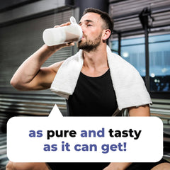 TRUMETA athlete shake after workout showing flavor and protein