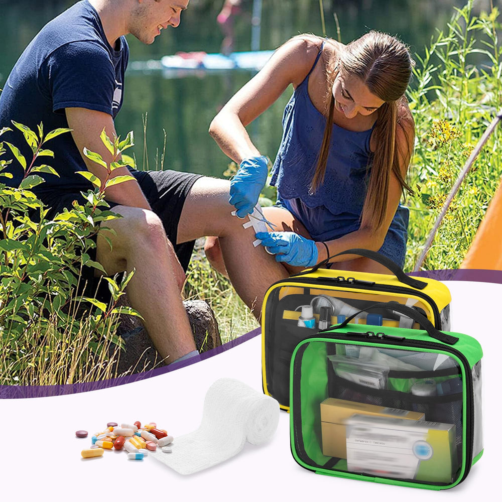 Trunab clear zippered pouches keep supplies organized at a glance.
