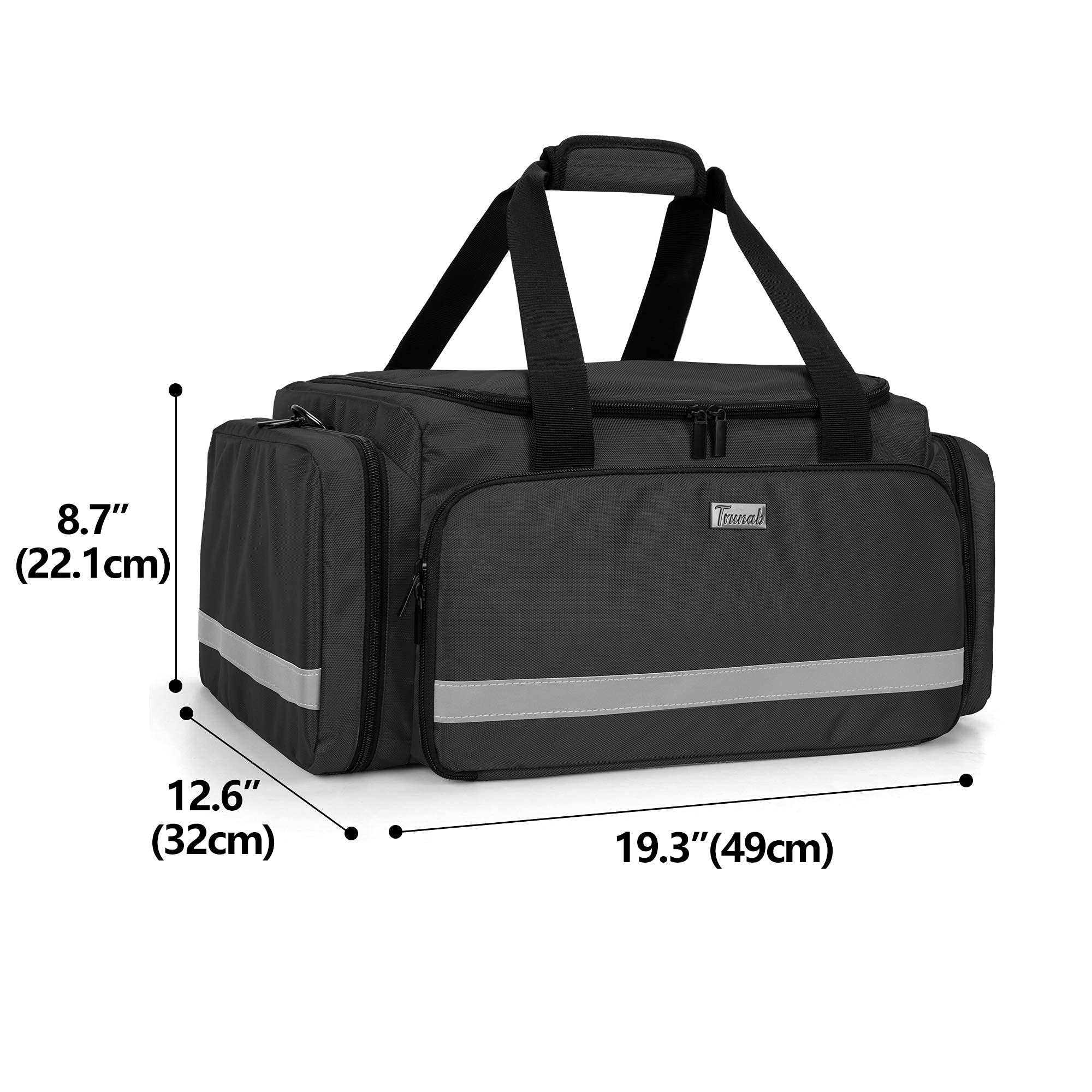 Trunab first responder bag bottom with no-slip base improves stability.