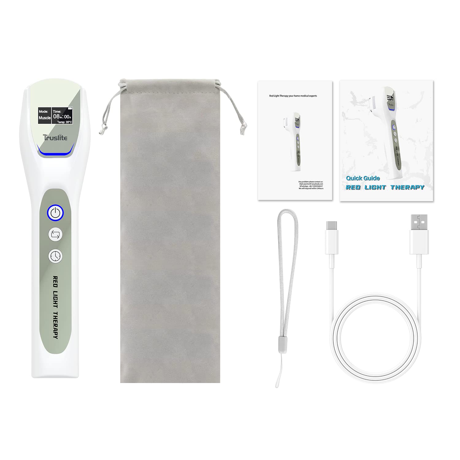 Truslite at-home therapy scene shows non-invasive relief without drugs.