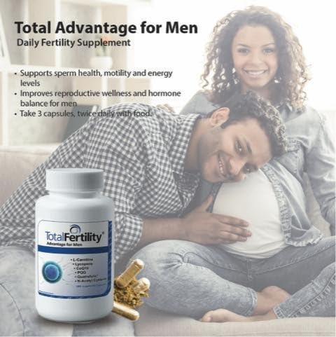 Total Fertility Advantage for Men capsules ready for daily use.