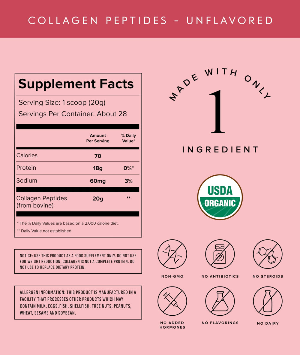 Truvani hydrolyzed collagen peptides unflavored pour shows quick mix for joints and nails.