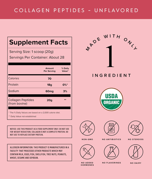 Truvani hydrolyzed collagen peptides unflavored pour shows quick mix for joints and nails.