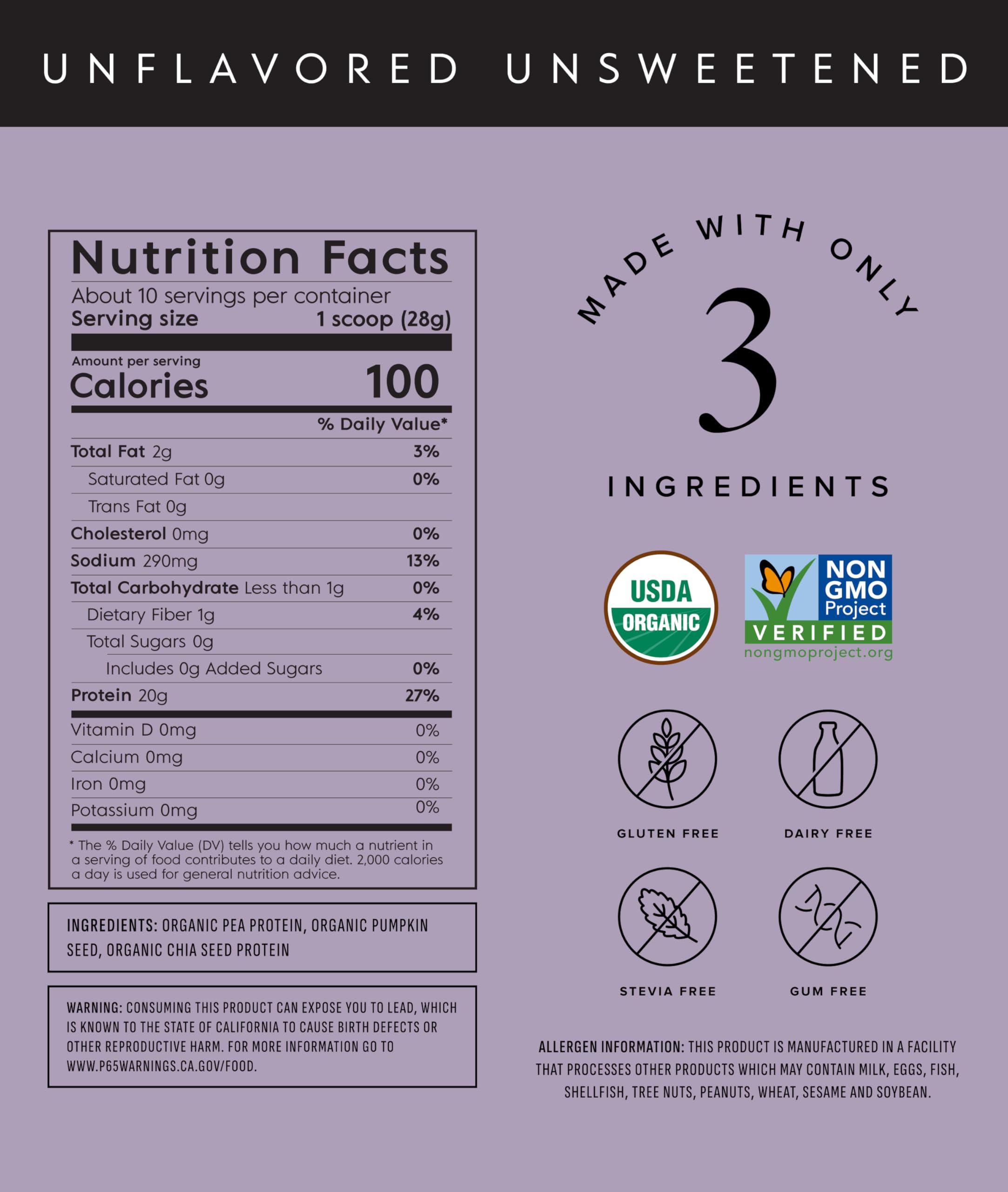 Truvani organic pea protein ingredients highlight organic sources for wholesome nutrition.