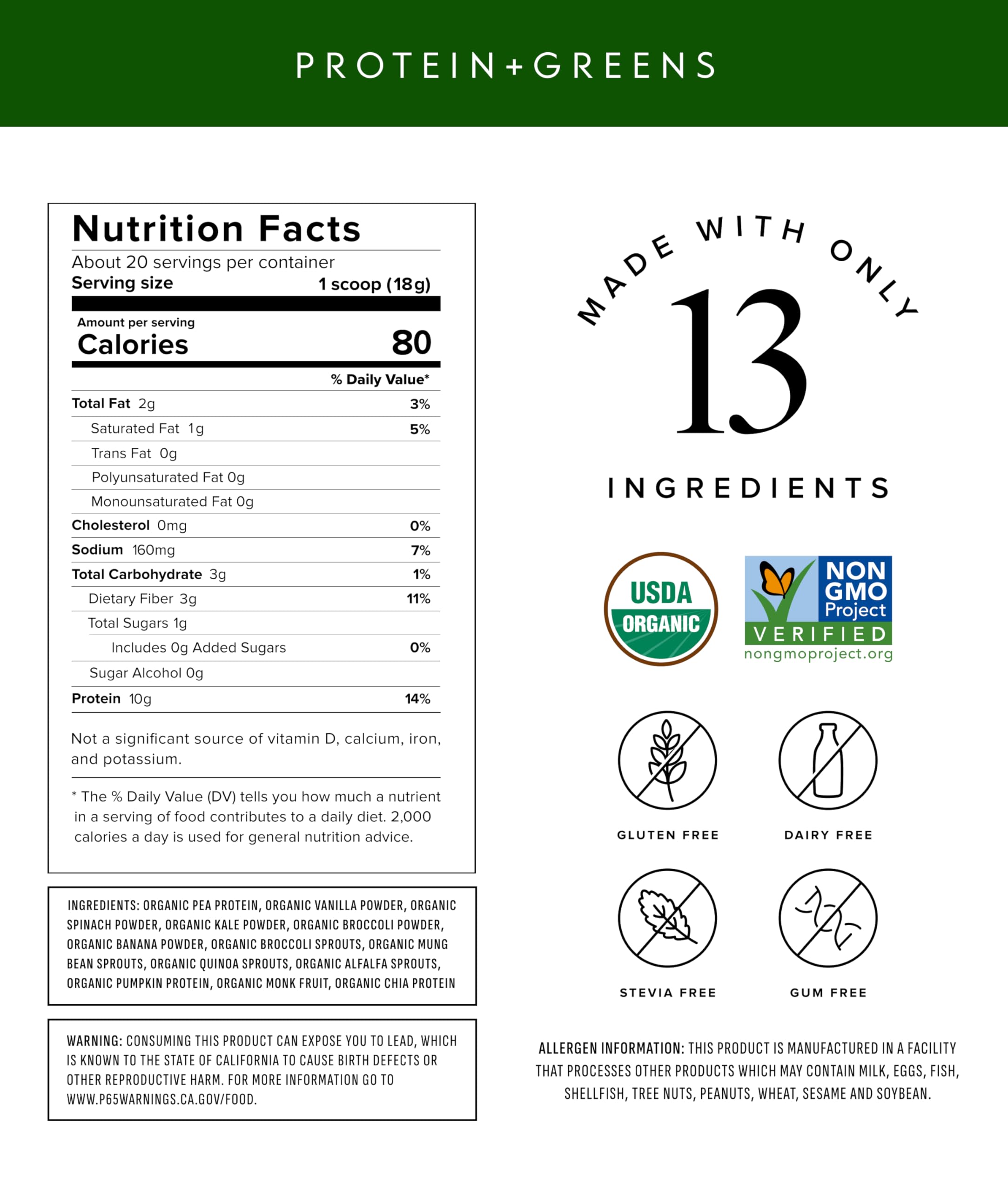 Truvani Protein + Greens scoop for precise shakes.