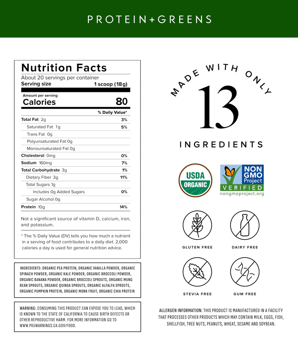 Truvani Protein + Greens scoop for precise shakes.
