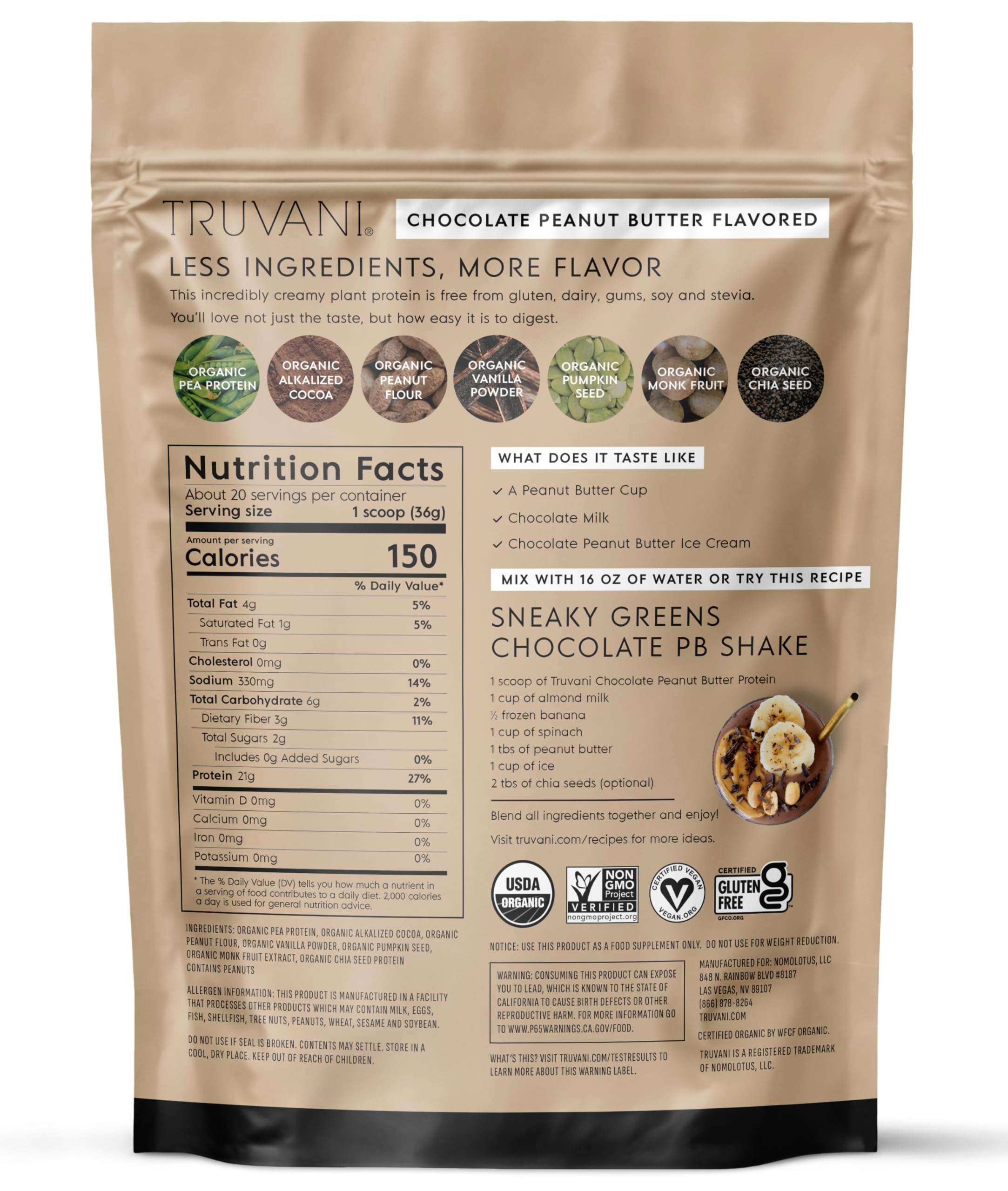 Truvani serving ideas for smoothies and bowls with protein.