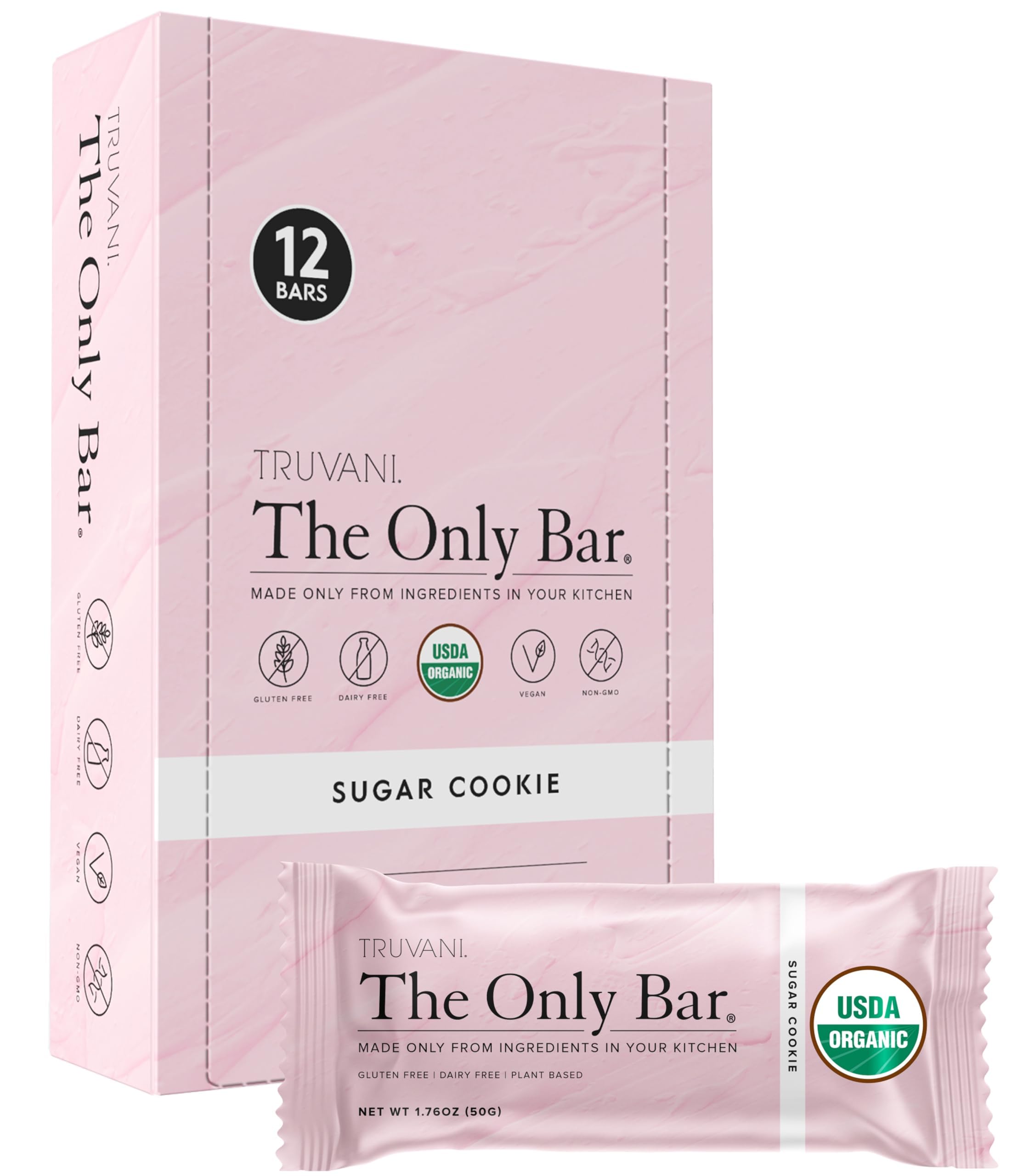 Truvani Sugar Cookie Bar pack ready for quick, delicious snacking.