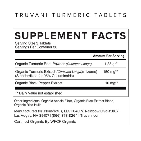 Truvani turmeric curcumin capsules close-up, small and easy to swallow.