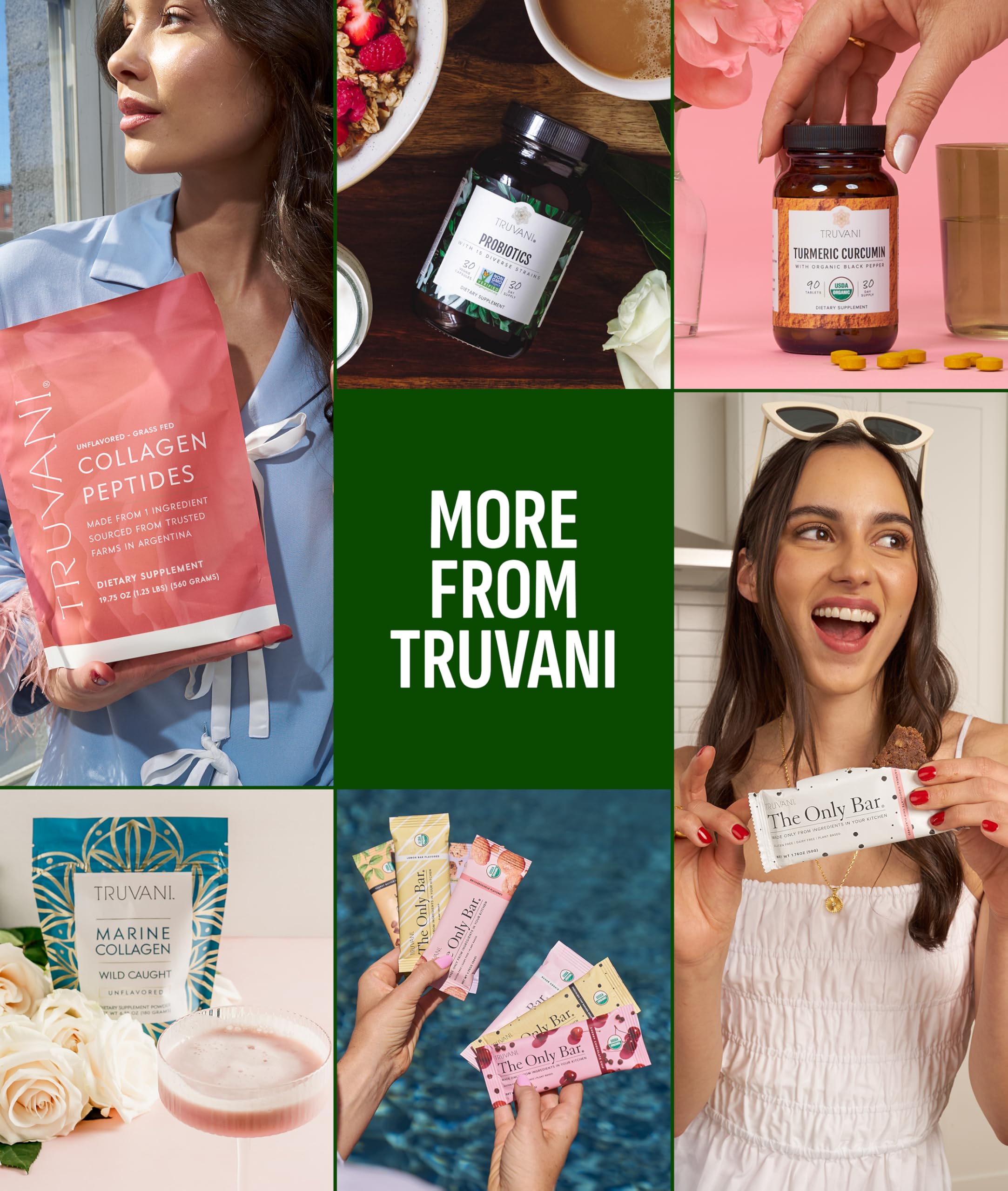 Truvani USDA Organic seal underlines certified organic ingredients.