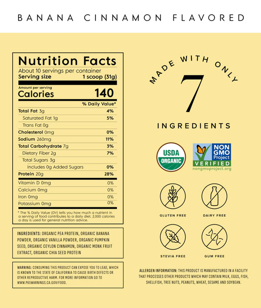 Truvani vegan pea protein shake glass shows creamy dairy-free shake