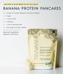 Truvani nutrition facts panel emphasizes 20 g protein per serving.