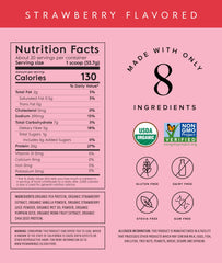 Truvani strawberry protein shake in glass demonstrates smooth texture for a protein boost.